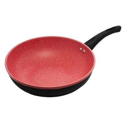 Frigideira Wok de Indução Lyor em Alumínio com Revestimento Cerâmico Granilite Vermelha - 28cm
