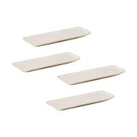 Conjunto de Travessas Retangulares Pequenas Porto Brasil Orgânico Latte 22x9,5cm - 4 Peças - 1