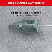 Ferro de Passar a Vapor Arno FECP Ecogliss Protect Desligamento Automático Verde