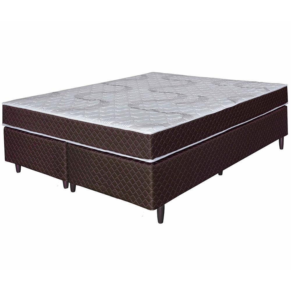 Cama Box Queen Size Umaflex Orleans com Molas Ensacadas 58x158x198cm - Marrom/Branco - 2
