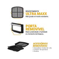 Fritadeira Elétrica Air Fryer Philco Oven PAF11B Visor Removível Preta