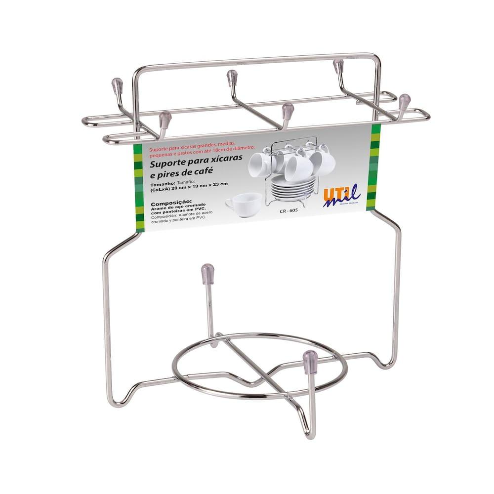 Suporte Organizador para Xícaras e Pires Utimil Pintura Epóxi - 1