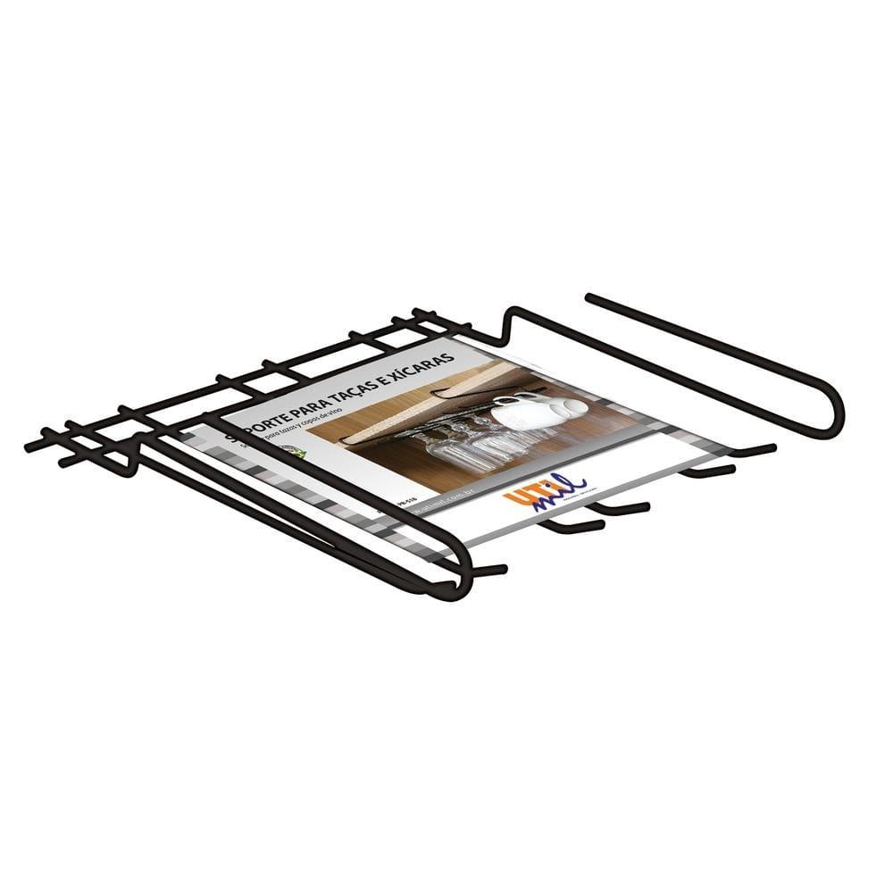 Suporte de Pendurar para Taças e Xícaras Utimil Pintura em Epóxi Preto - 2