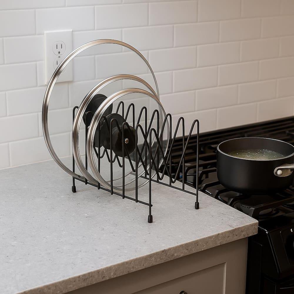 Suporte para Tampas Plásticas/Panelas Utimil Pintura Epóxi Preto - 2