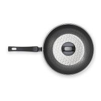 Panela Wok Brinox Anis Cabo Baquelite Antiaderente Pro-Flon 2,3L 24cm Tampa de Vidro Borgonha - 2
