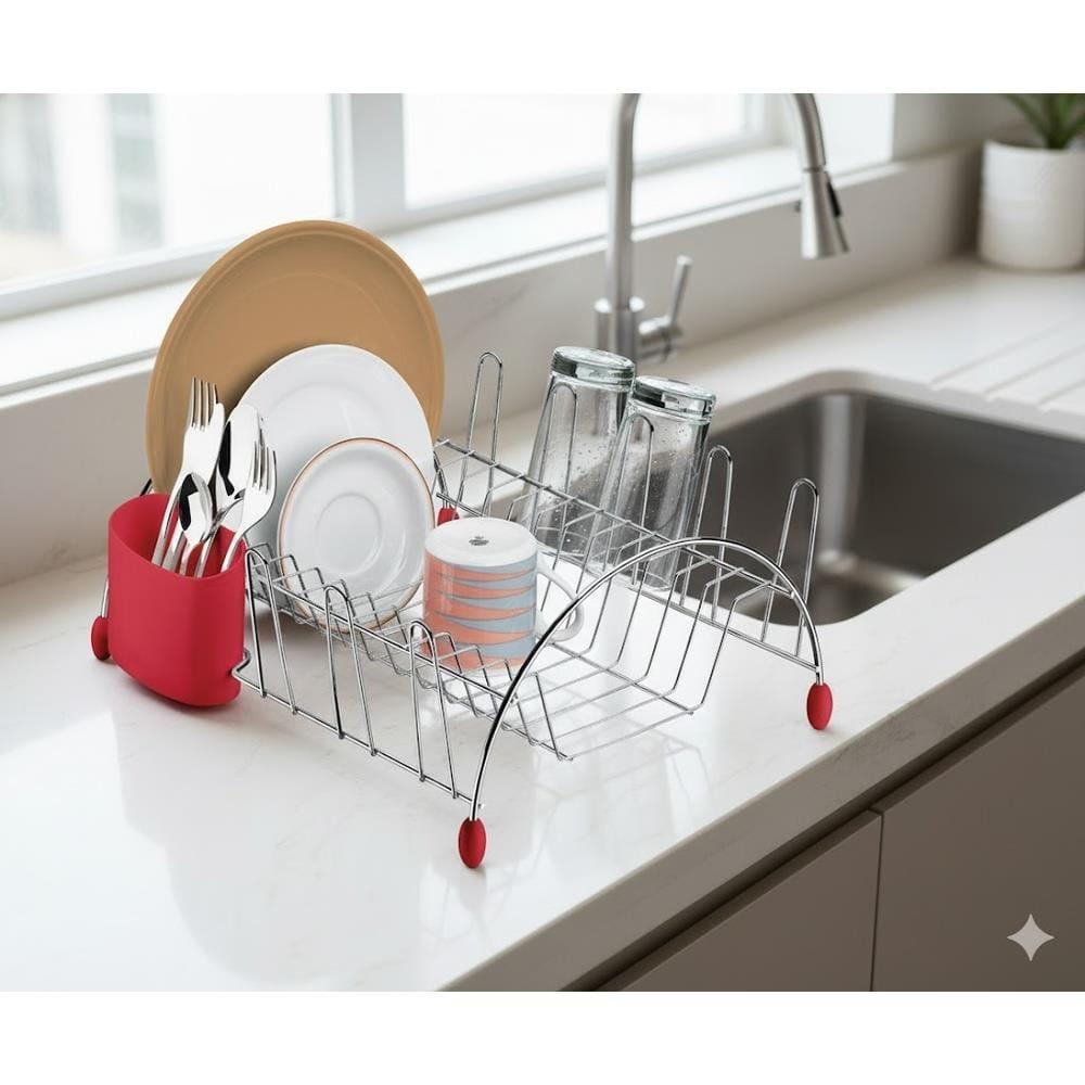 Escorredor de Louça Utimil CR490 13 Pratos 8 Copos Cromado - 4