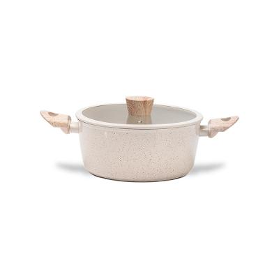 Caçarola Brinox Sirius Antiaderente Ceramic Life 4L 24cm Tampa de Vidro Vanilla