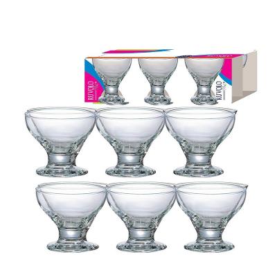 Conjunto de Taças de Sobremesa Ruvolo Paradise em Vidro - 6 Peças