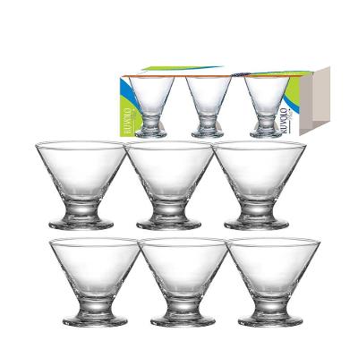 Conjunto de Taças de Sobremesa Ruvolo Egito em Vidro - 6 Peças