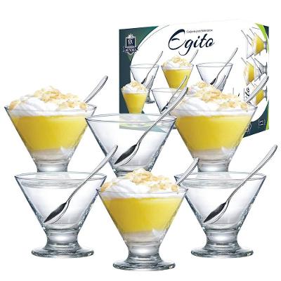 Conjunto de Taças de Sobremesa Ruvolo New Egito em Vidro - 12 Peças