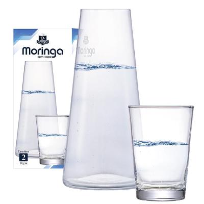Conjunto de Moringa e Copo Ruvolo em Vidro - 2 Peças