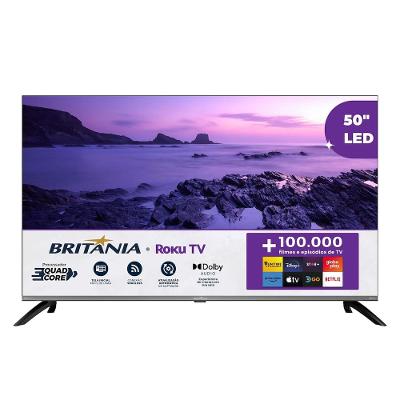 Smart TV 50” 4K UHD Britânia B50CRA Roku TV HDR10 Dolby Audio Space Gray