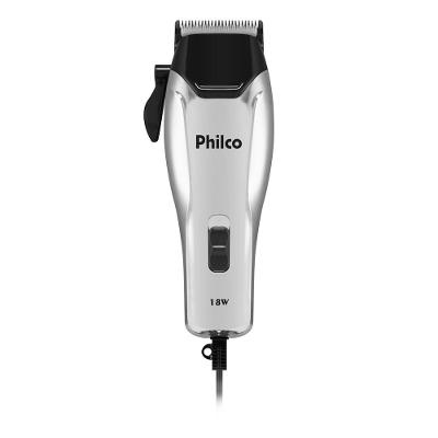 Máquina de Cortar Cabelo Philco PCR04 18W 4 Pentes Cerâmica Preto e Cromado
