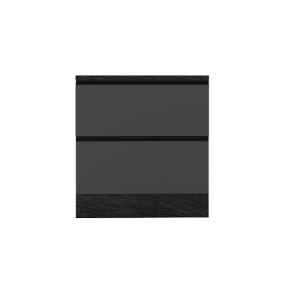 Balcão de Cozinha Poliman Etna 80cm 1 Porta 1 Gaveta com Tampo Grafite