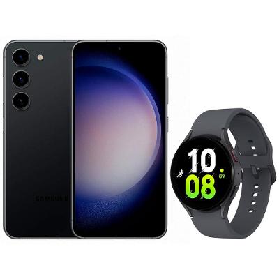 Smartphone Samsung Galaxy S23 5G 256GB Preto + Smartwatch Samsung Galaxy Watch5 BT 44mm Grafite
