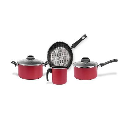 Jogo de Panelas 4 Peças Brinox Anis Antiaderente Pro-Flon Borgonha