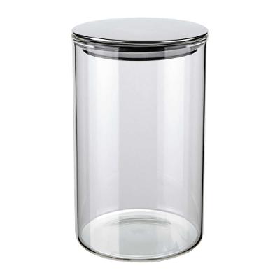 Pote de Vidro Slim Euro Home VDR6866 1L Tampa Inox Fechamento Hermético Design Moderno