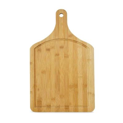 Tábua de Churrasco Euro Home Retangular 50x30cm Sulcos e Cabo Bambu Natural