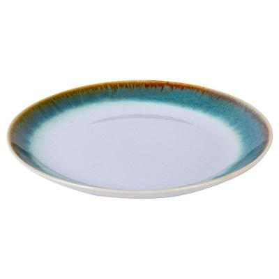 Prato Raso L’Hermitage Le Sentier em Cerâmica 27 cm - Branco e Verde