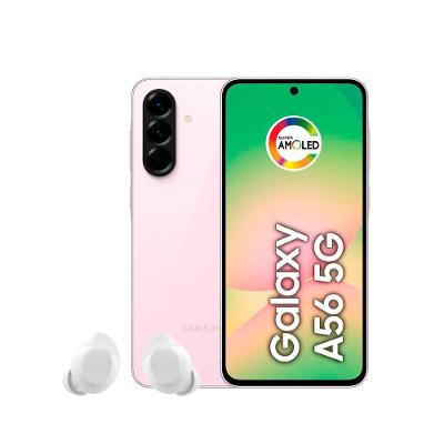 Smartphone Samsung Galaxy A56 5G Tela 6.7" 128GB Câmera Tripla 50MP Rosa + Galaxy Buds Core Branco