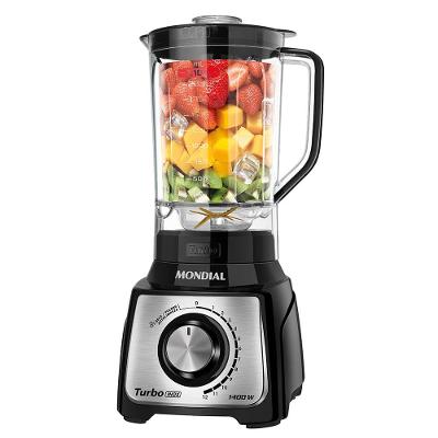 Liquidificador Mondial Turbo Inox L-1400 12 Velocidades 1400W 3L Preto