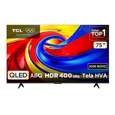 Smart TV 75” 4K QLED TCL Google TV até 120Hz Dolby Vision Atmos