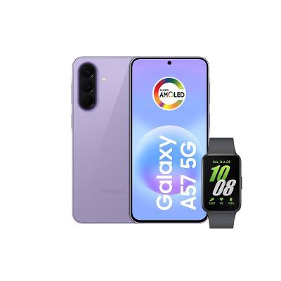 Smartphone Samsung Galaxy A57 5G Tela 6.7" 256GB Lilás + Galaxy Fit 3 Grafite