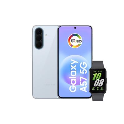 Smartphone Samsung Galaxy A57 5G Tela 6.7" 256GB Azul Claro + Galaxy Fit 3 Grafite