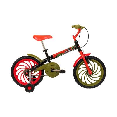 Bicicleta Infantil Caloi Power Rex Aro 16 Rodinhas Laterais Paralamas Preto