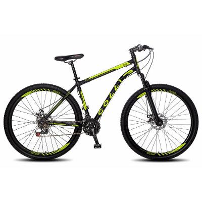 Bicicleta Aro 29 Colli Bike Athena 21 Marchas e Freio a Disco - Preto/Amarelo