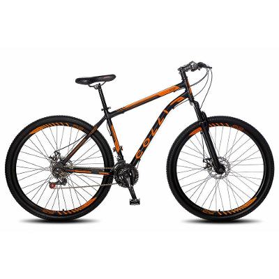 Bicicleta Aro 29 Colli Bike Athena 21 Marchas e Freio a Disco - Preta/Laranja