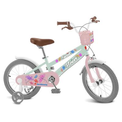 Bicicleta Infantil Bandeirantes Sweet Flower Aro 16 Quadro Aço Carbono Menta