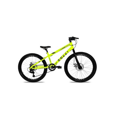 Bicicleta Aro 24 Colli Airon 7 Marchas Freio a Disco Amarelo Neon