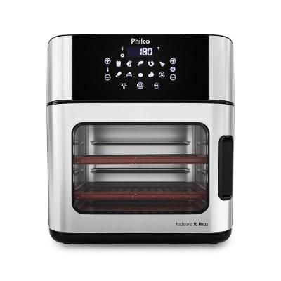 Fritadeira Air Fryer Oven Philco PAF16A 16L Inox e Preto 1900W Painel Digital sem Óleo 127V