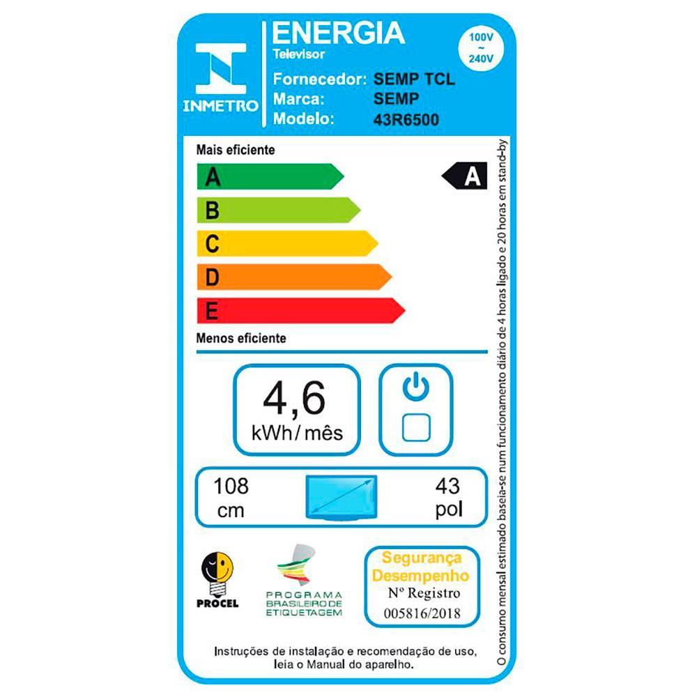 Smart TV LED 43" Full HD Semp Roku TV 43R6500 Wi-Fi Dual Band, 3 HDMI, 1 USB, com controle por aplicativo, compatível com Google Assistente e Alexa - 4