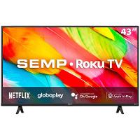 Smart TV LED 43" Full HD Semp Roku TV 43R6500 Wi-Fi Dual Band, 3 HDMI, 1 USB, com controle por aplicativo, compatível com Google Assistente e Alexa - 1