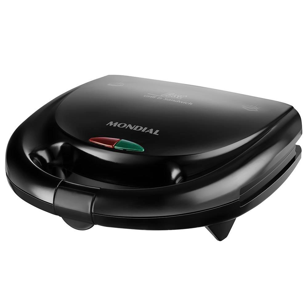 Sanduicheira Fast Grill e Sandwich Mondial S-12 750W - Preta - 6