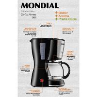 Cafeteira Elétrica Mondial Dolce Arome Inox C-32I 32 Xícaras - Preta - 5