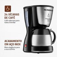 Cafeteira Elétrica Mondial Dolce Arome Thermo Inox C-33 JT 24 Xícaras - Preta - 2
