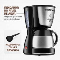 Cafeteira Elétrica Mondial Dolce Arome Thermo Inox C-33 JT 24 Xícaras - Preta - 6