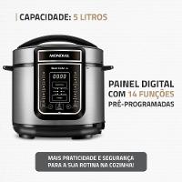 Panela de Pressão Elétrica Mondial 5L Digital Master Cooker PE-38 5L Preta - 2