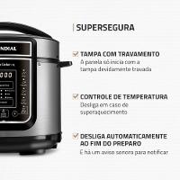 Panela de Pressão Elétrica Mondial 5L Digital Master Cooker PE-38 5L Preta