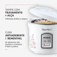 Panela Elétrica de Arroz Mondial Bianca Rice NPE-05 5 Xícaras - Branca