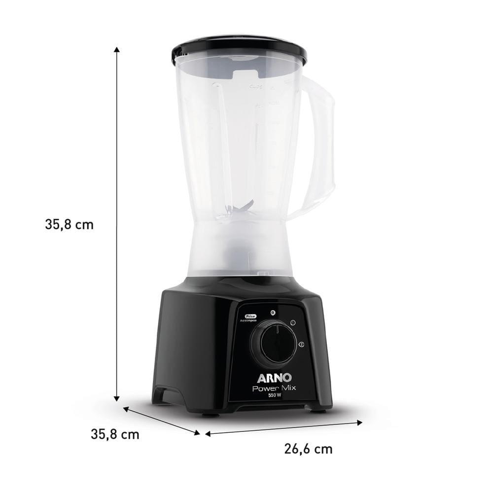 Liquidificador Arno Power Mix LQ10 Preto 550W com 2 Velocidades - 9