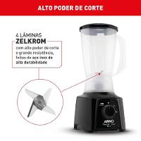 Liquidificador Arno Power Mix LQ10 Preto 550W com 2 Velocidades - 5