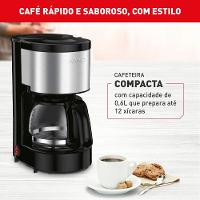 Cafeteira Elétrica Arno Perfectta Inox CFPI 12 Xícaras - Preta - 3
