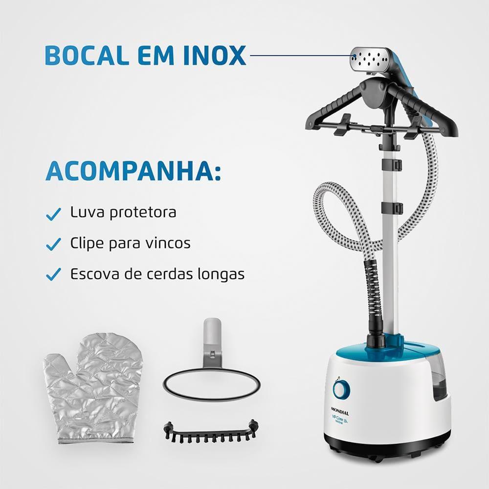 Passadeira a Vapor Mondial Vip Care VP-07 – Branco/Azul - 11