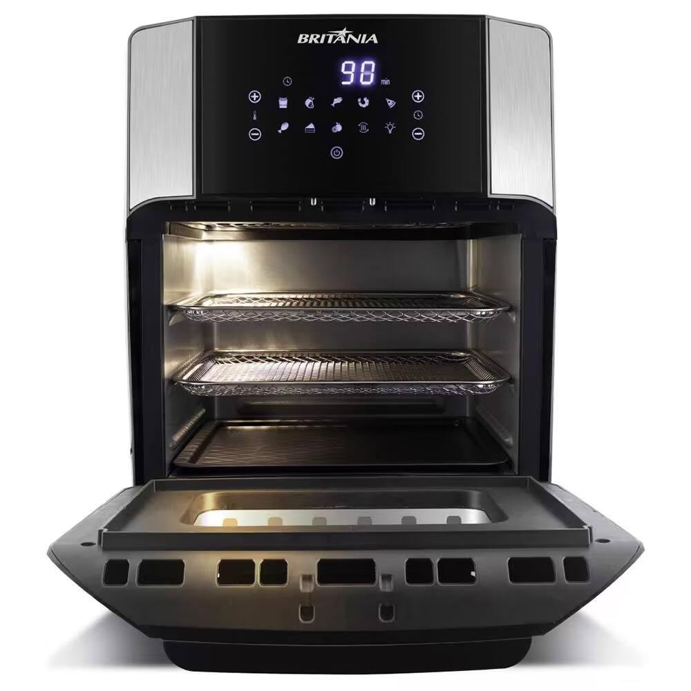 Fritadeira Elétrica sem Óleo Air Fry Britânia Oven BFR2100P 12L - Preta - 2