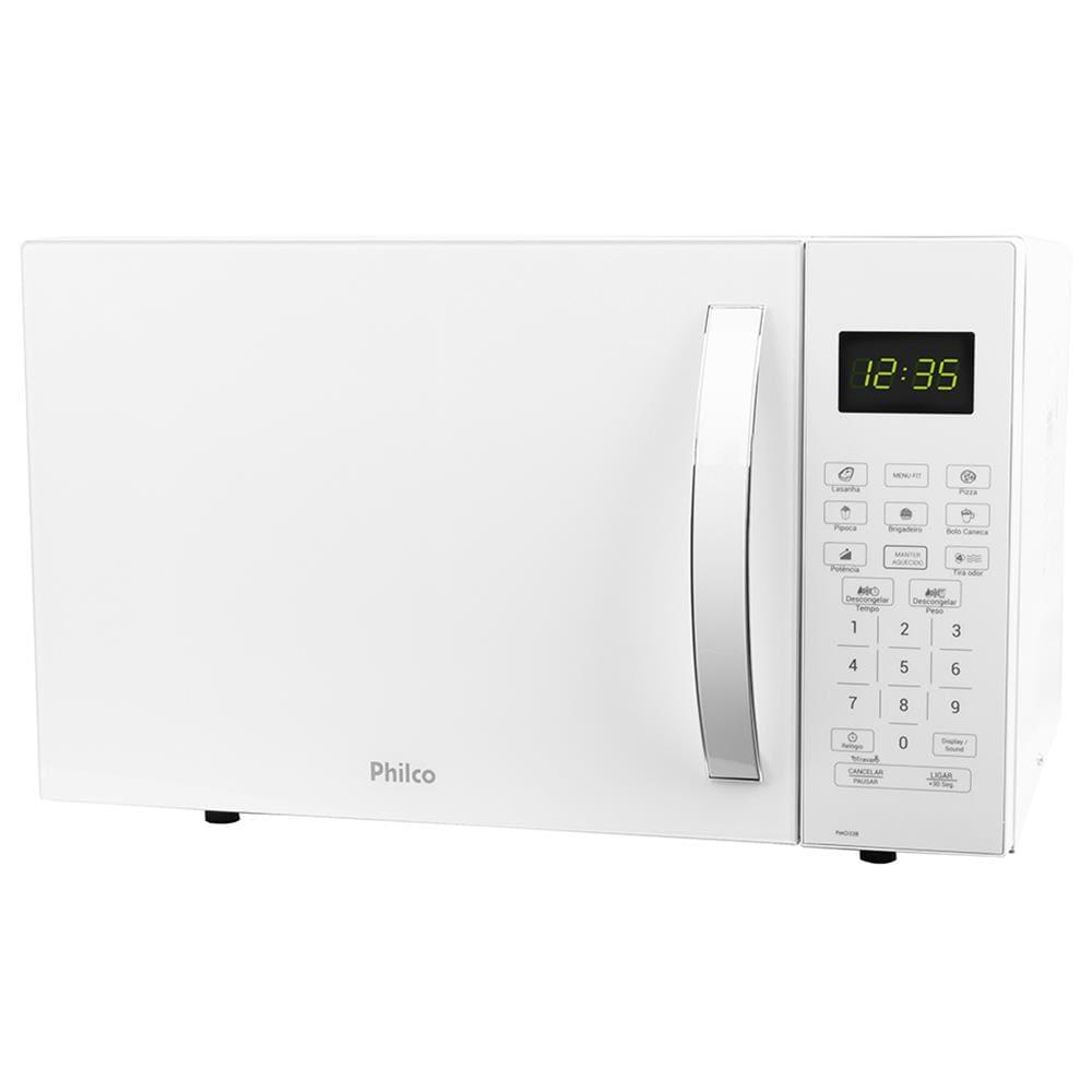 Forno de Micro-ondas Philco PMO23BB com Função Tira Odor Branco - 20L - 8