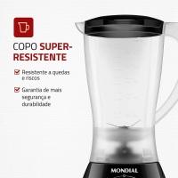 Liquidificador Mondial Power L-550 1,9L 550W 2 Velocidades Pulsar Preto - 3